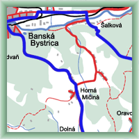 Trasy rowerowe - Banska Bystrica – Czerin – Banska Bystrica