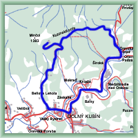 Trasy rowerowe - Okrążenie koło Kubina